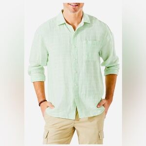 Tommy Bahama RELAX Men's Light Green 100% Linen Casual Shirt XL NWT